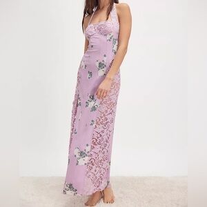 FREE PEOPLE Love You Most Printed Maxi Slip
